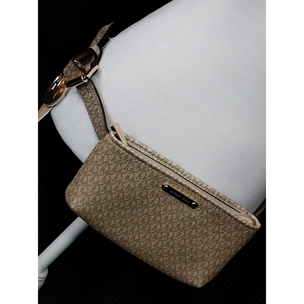 NWT@$88! MICHAEL KORS! FAB GOLD & BLACK MONOGRAM, LOGO, HIP PACK, PURSE, BAG! - Picture 10 of 10